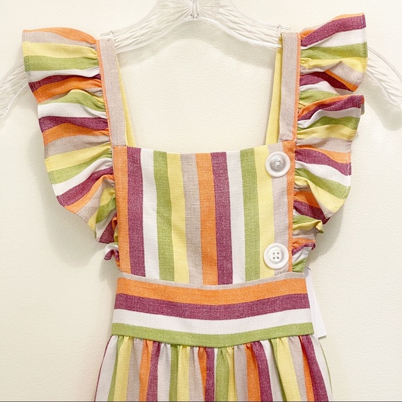 BONNIE JEAN Multi Striped Flare Jumpsuit - Picture 9 of 10